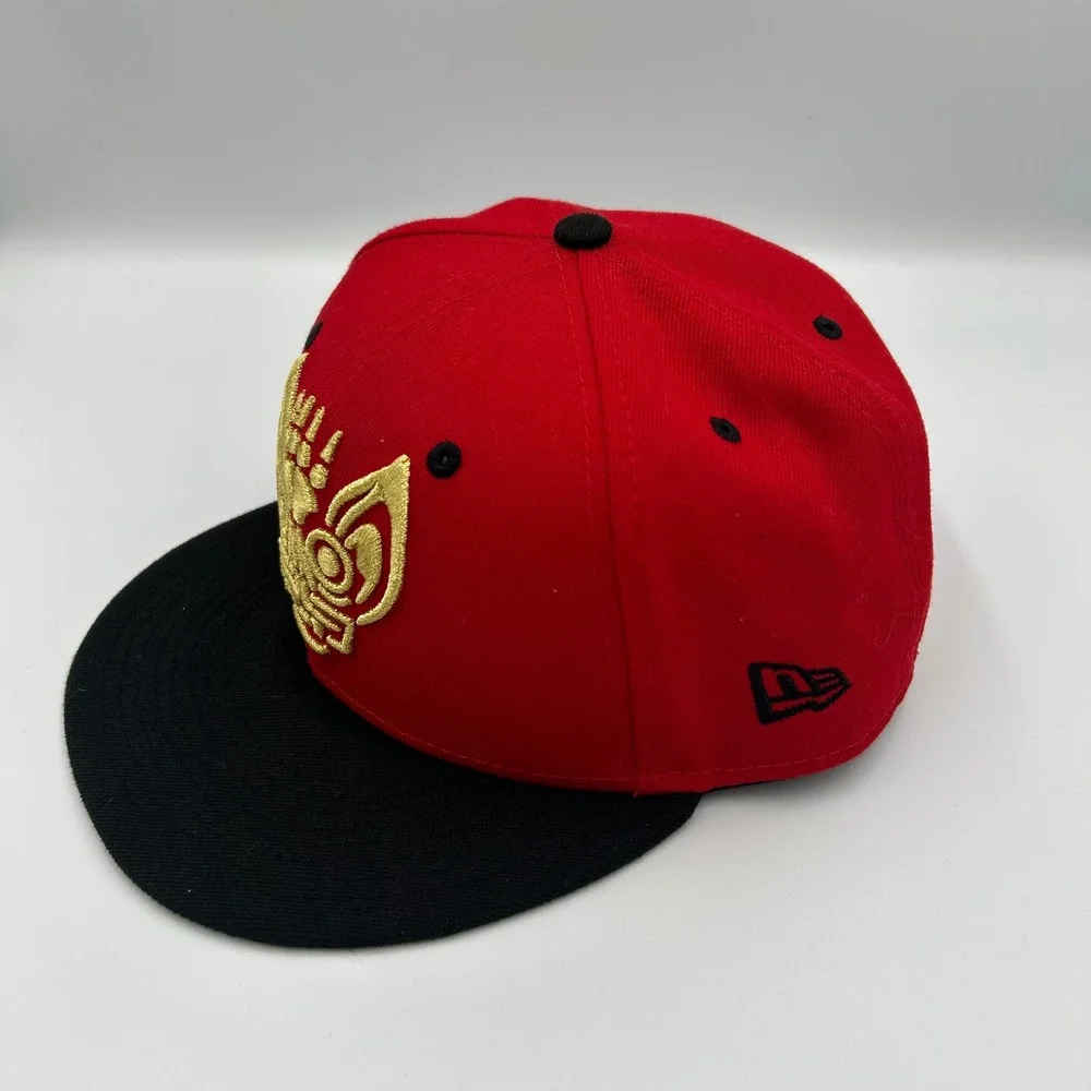 New Era 59FIFTY Fitted Hat  7 1/4 Louisville Bats Los Murcielagos Copa Red Black